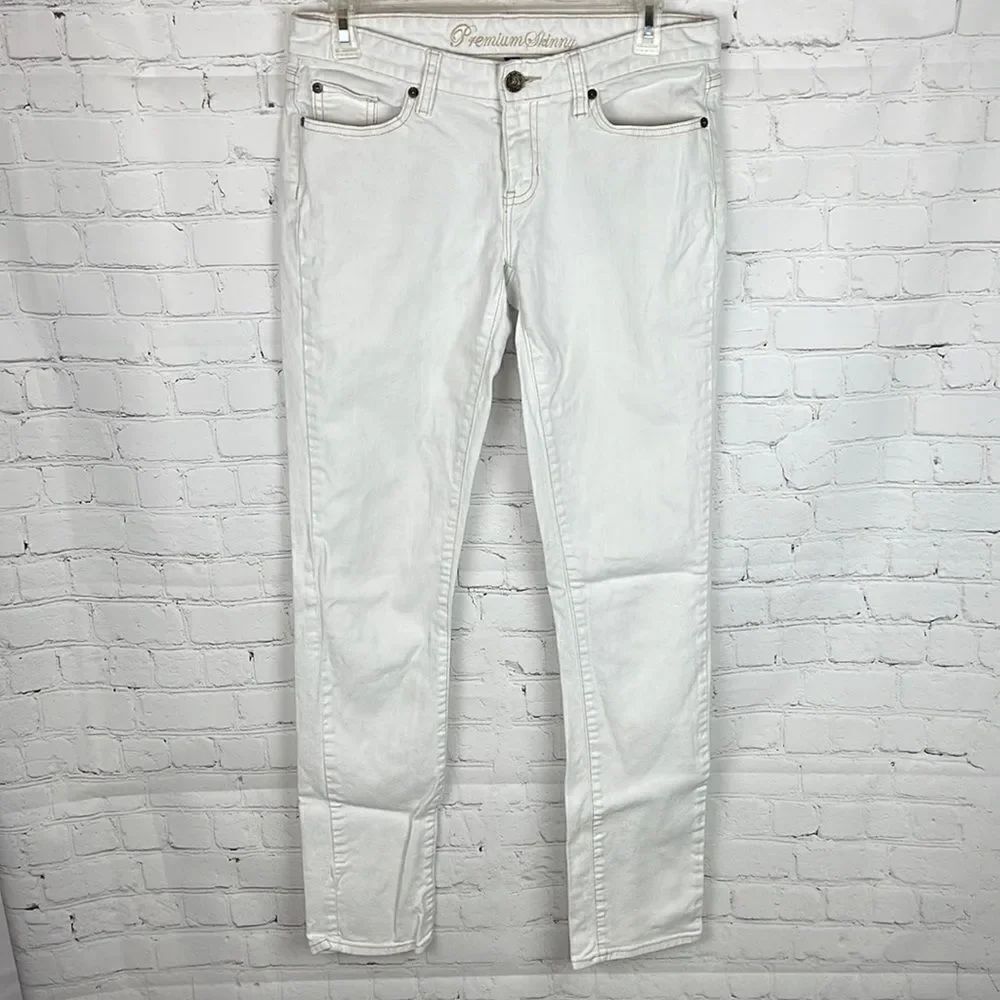 Gap Premium Skinny White Jeans Size 6 LONG